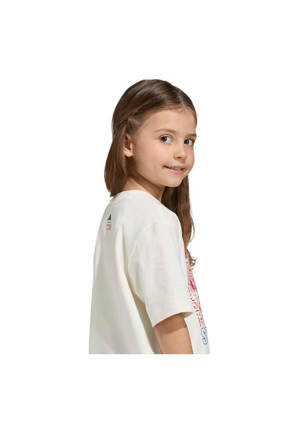 adidas  Çocuk Beyaz  T-shirt LK MRVL SM T JZ3567