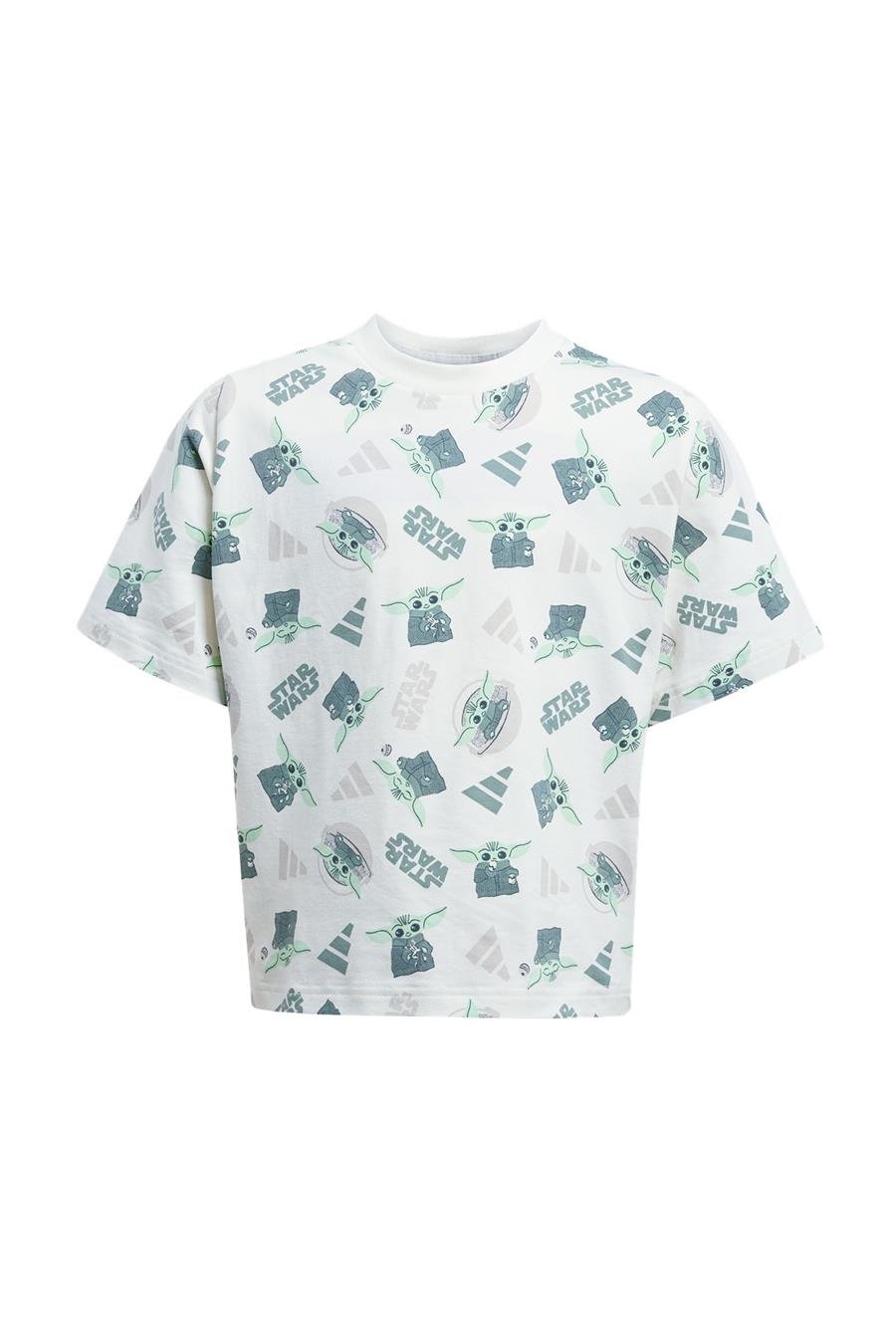 adidas Çocuk  Beyaz  T-Shirt LK SW MNDO T JD4555