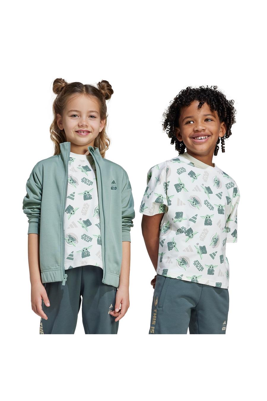 adidas Çocuk  Beyaz  T-Shirt LK SW MNDO T JD4555