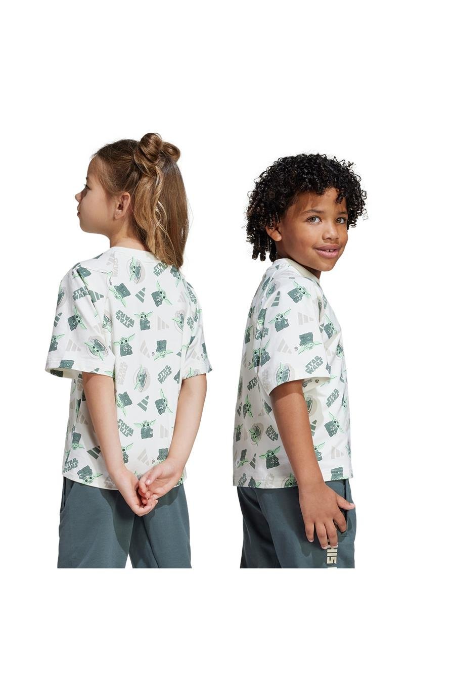 adidas Çocuk  Beyaz  T-Shirt LK SW MNDO T JD4555