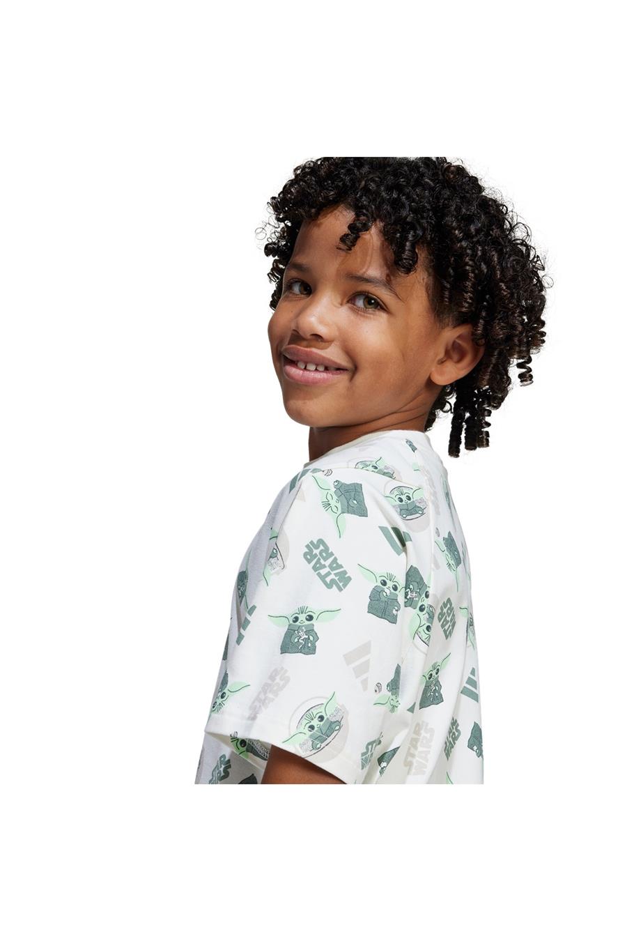 adidas Çocuk  Beyaz  T-Shirt LK SW MNDO T JD4555