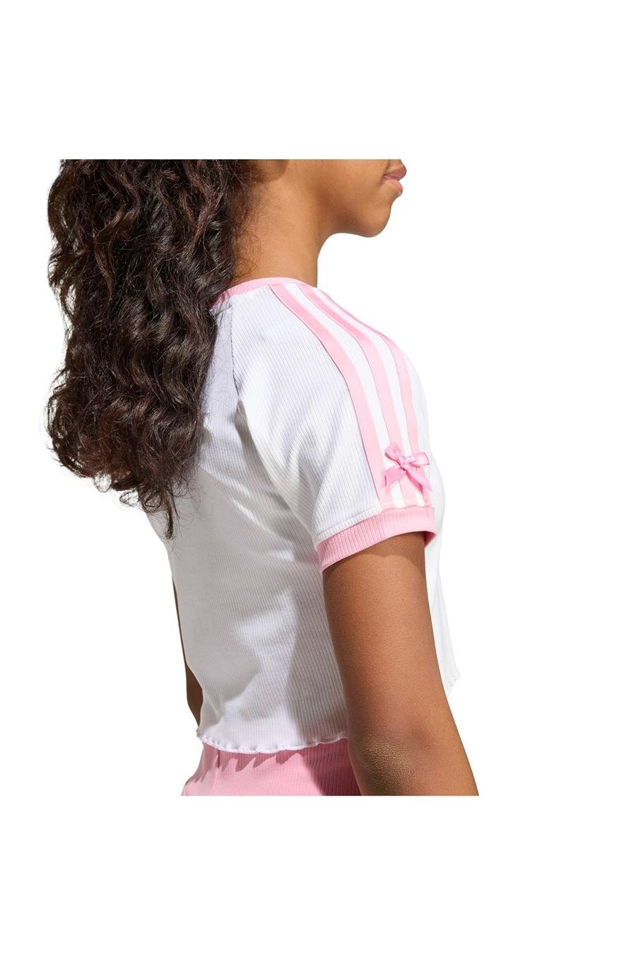 adidas Çocuk  Beyaz  T-shirt SLIM CROP T KE2728