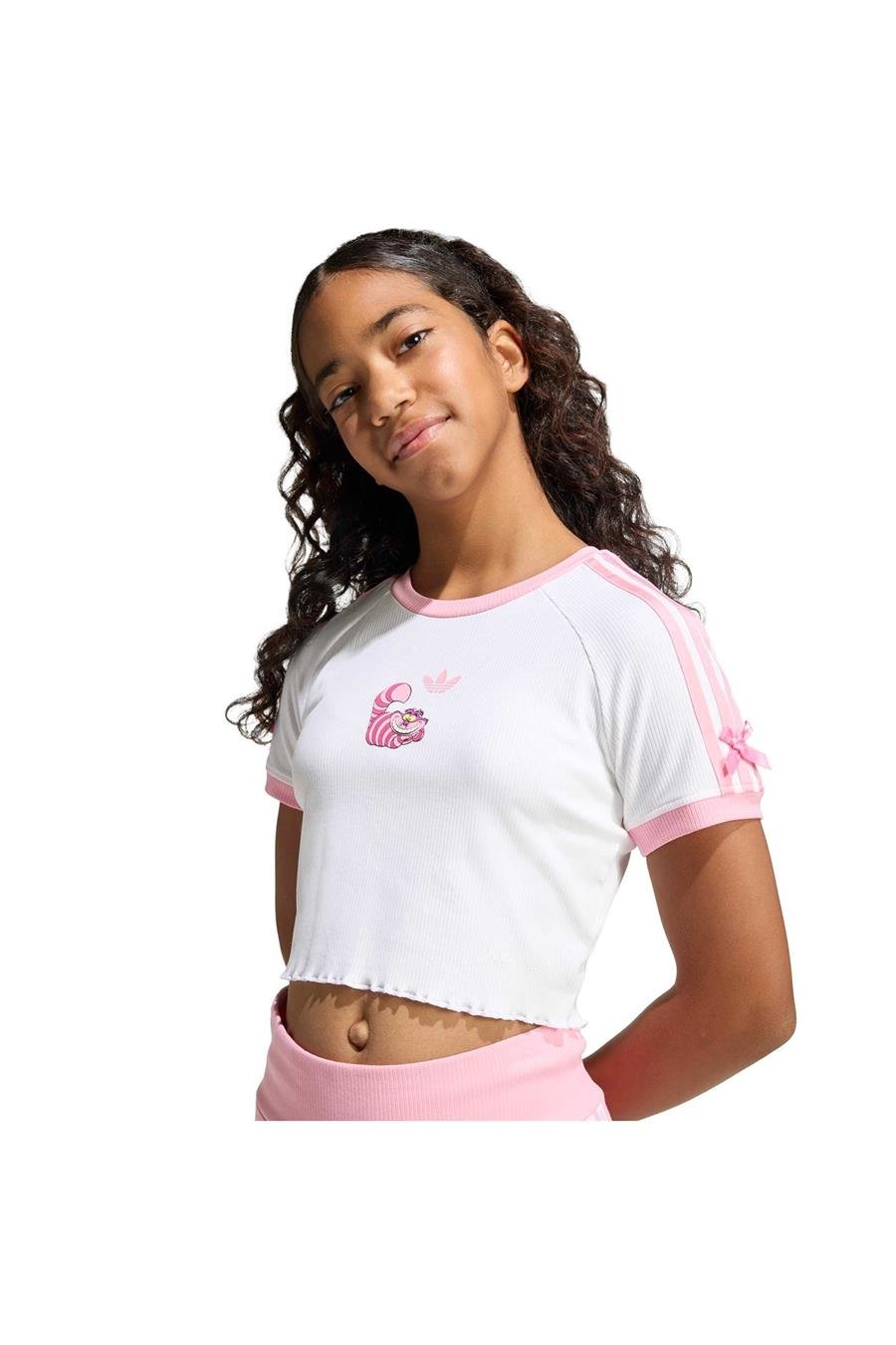 adidas Çocuk  Beyaz  T-shirt SLIM CROP T KE2728