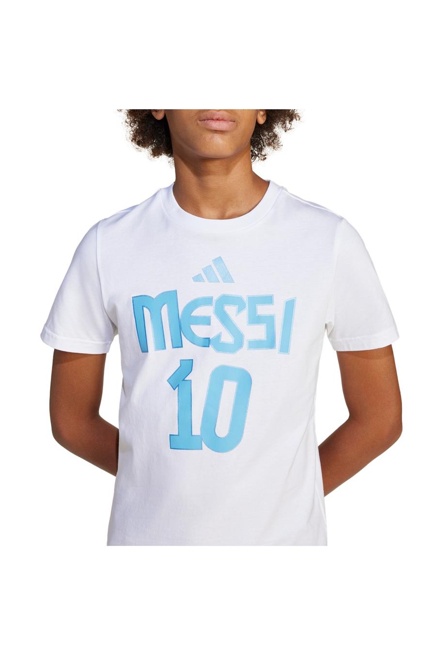 adidas Çocuk  Beyaz  T-shirt Y MESSI N&N G T JJ1416