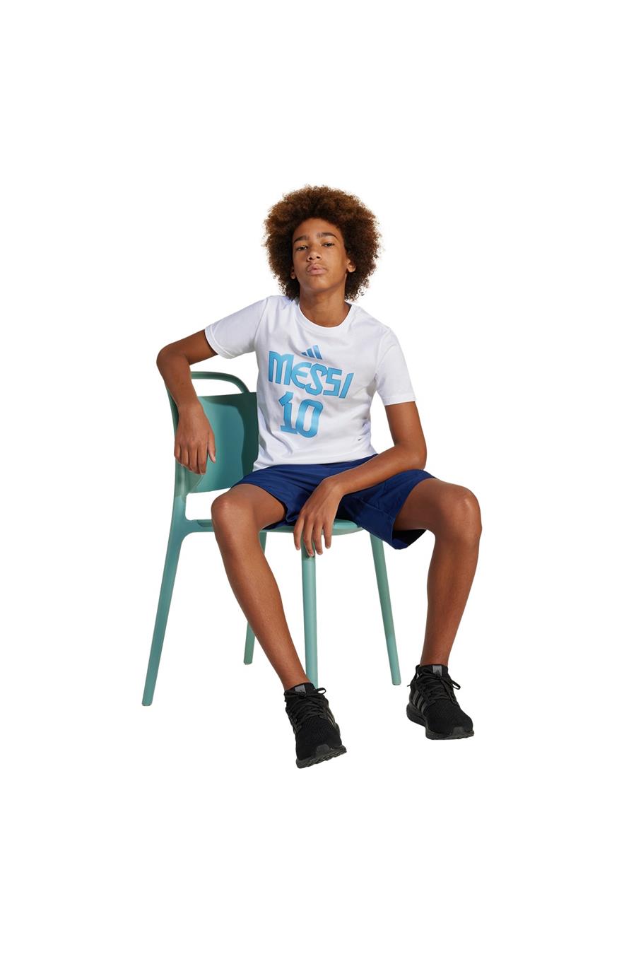 adidas Çocuk  Beyaz  T-shirt Y MESSI N&N G T JJ1416