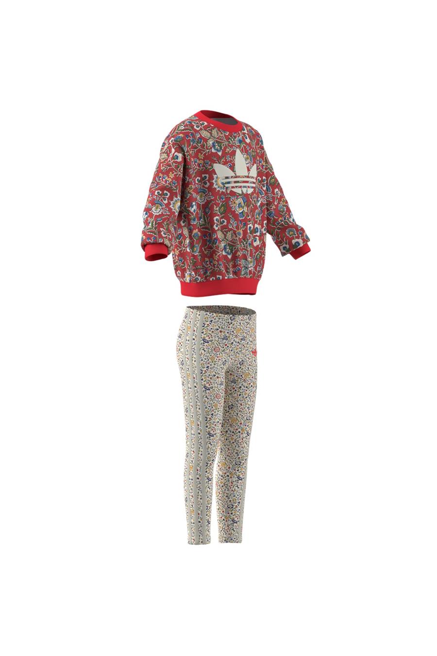 adidas Çocuk  Kırmızı  Eşofman CREW LEG SET JV7803