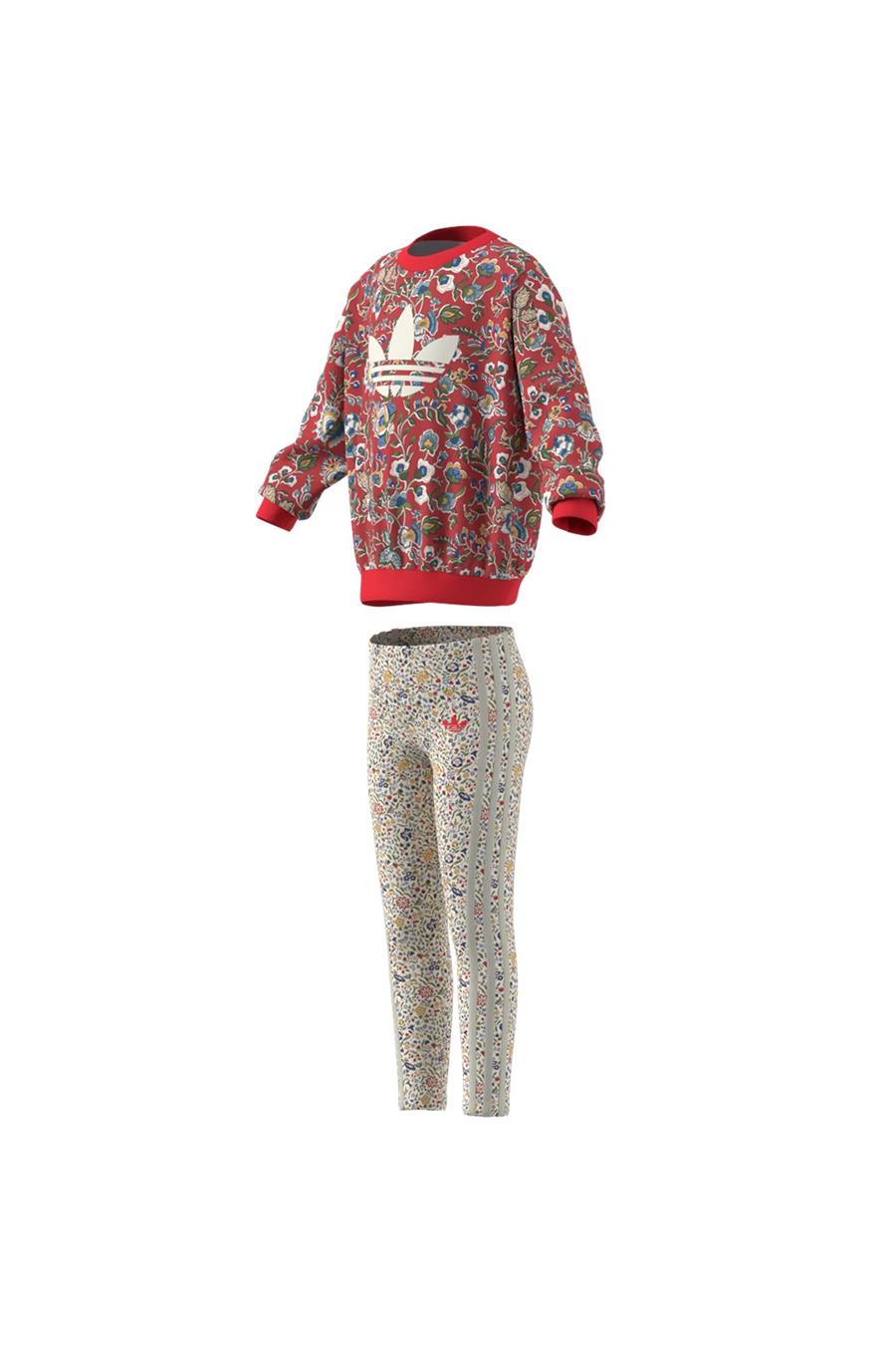 adidas Çocuk  Kırmızı  Eşofman CREW LEG SET JV7803