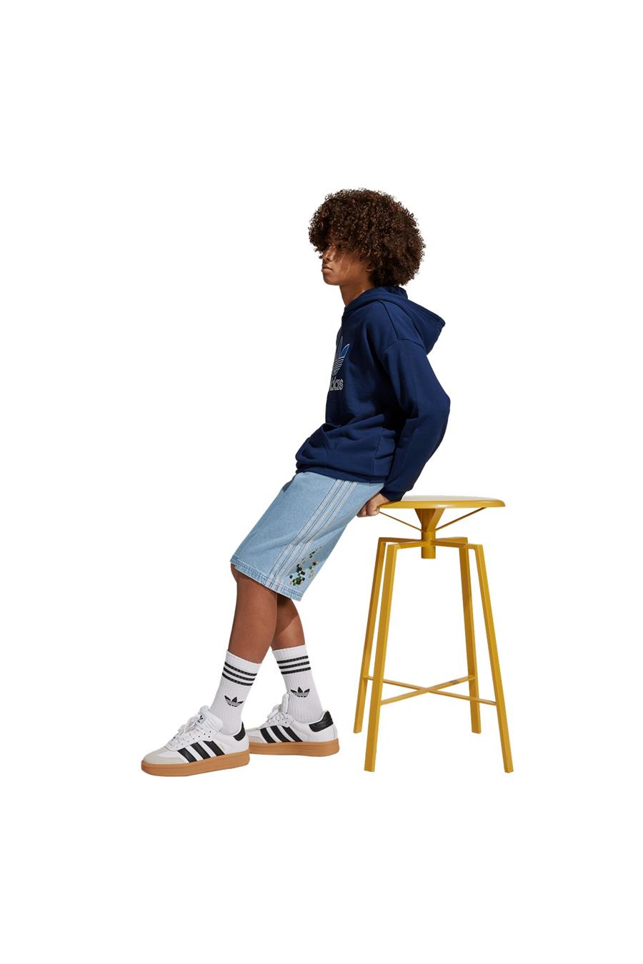 adidas Çocuk  Mavi  Şort DENIM GFX SHORT JZ9938