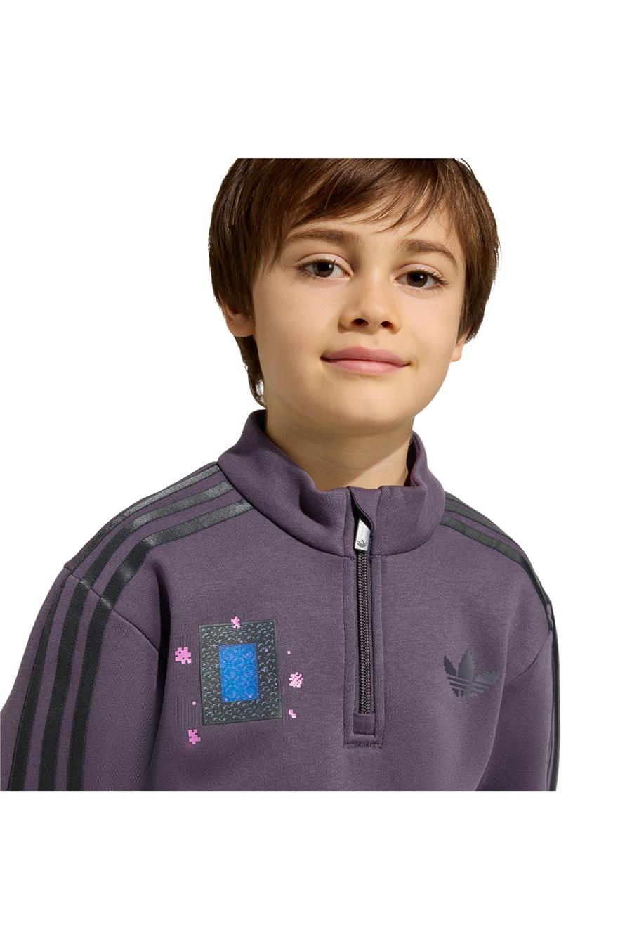 adidas Çocuk  Mor  Eşofman LO CREW SET KC6834
