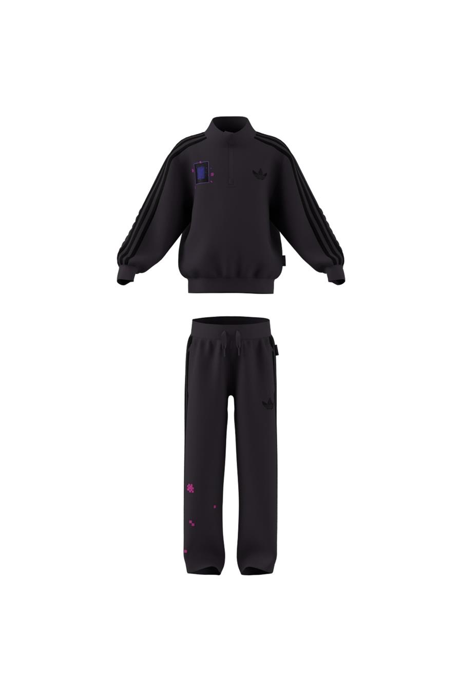 adidas Çocuk  Mor  Eşofman LO CREW SET KC6834