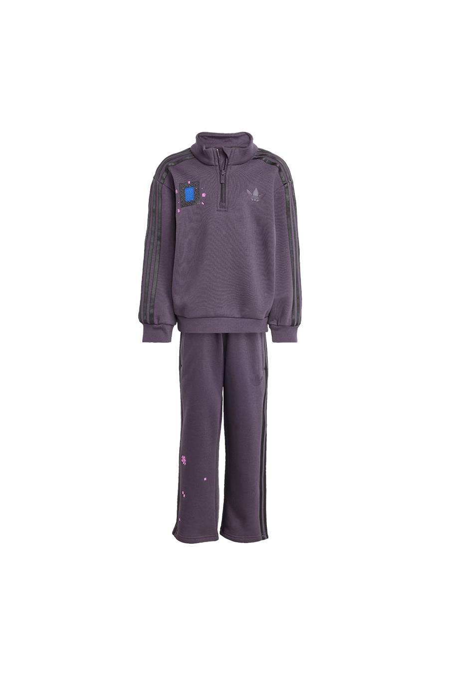 adidas Çocuk  Mor  Eşofman LO CREW SET KC6834