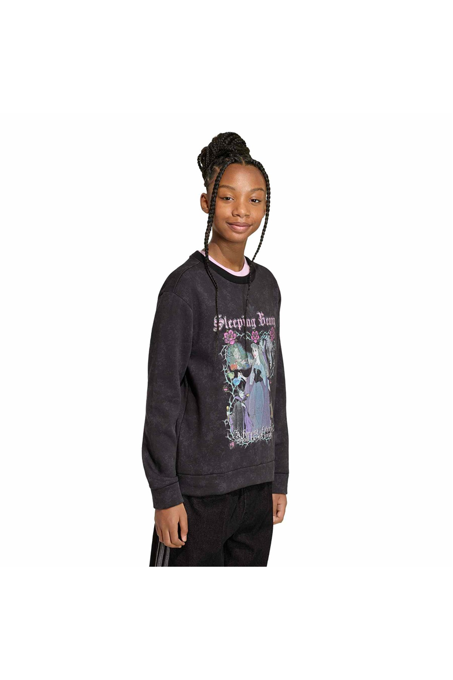 adidas Çocuk Sweatshirt ADIDAS DISNEY VILLAINS LOOSE WASHED GFX CREW Sweatshirt KQ6084