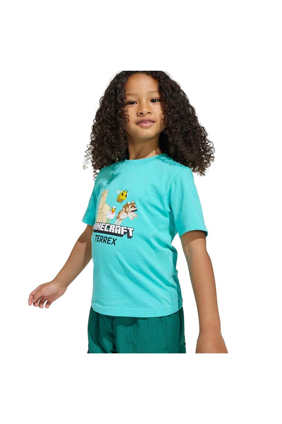 adidas  Çocuk Turkuaz  T-shirt K MC MT TEE JZ3588