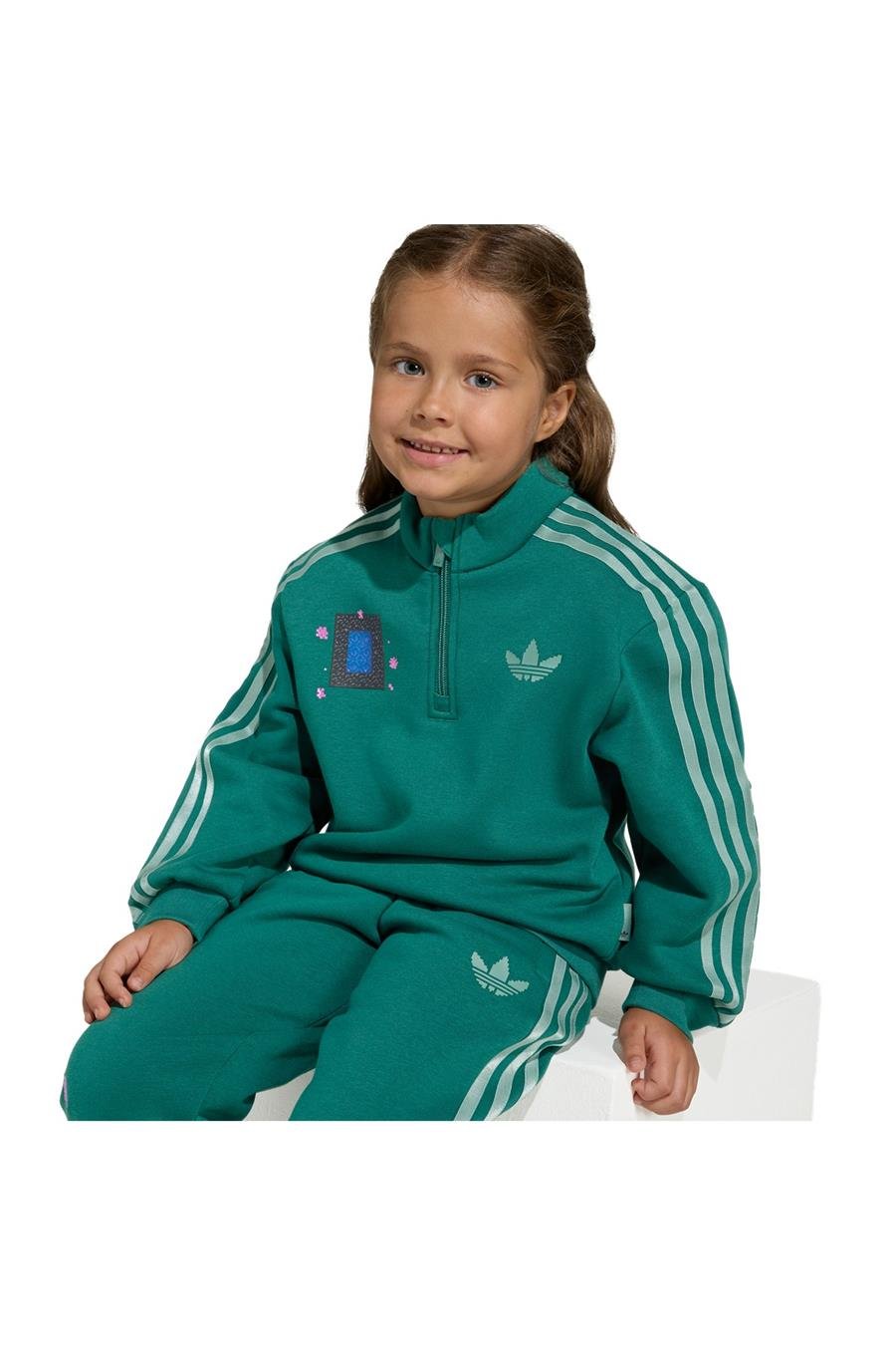 adidas Çocuk  Yeşil  Eşofman LO CREW SET KC8378