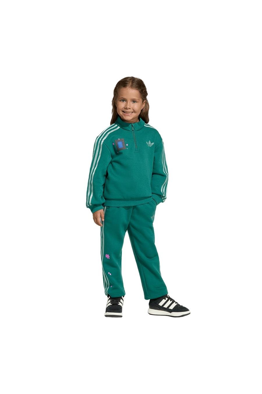 adidas Çocuk  Yeşil  Eşofman LO CREW SET KC8378