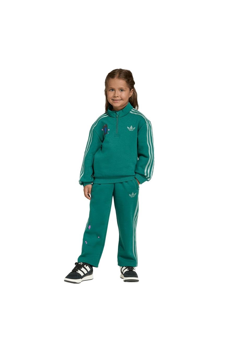 adidas Çocuk  Yeşil  Eşofman LO CREW SET KC8378