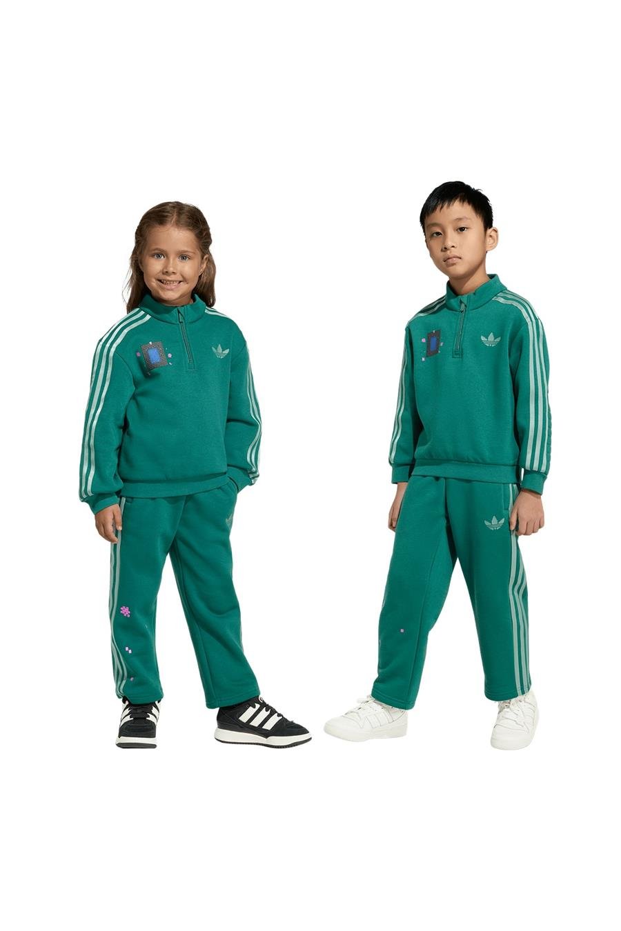 adidas Çocuk  Yeşil  Eşofman LO CREW SET KC8378