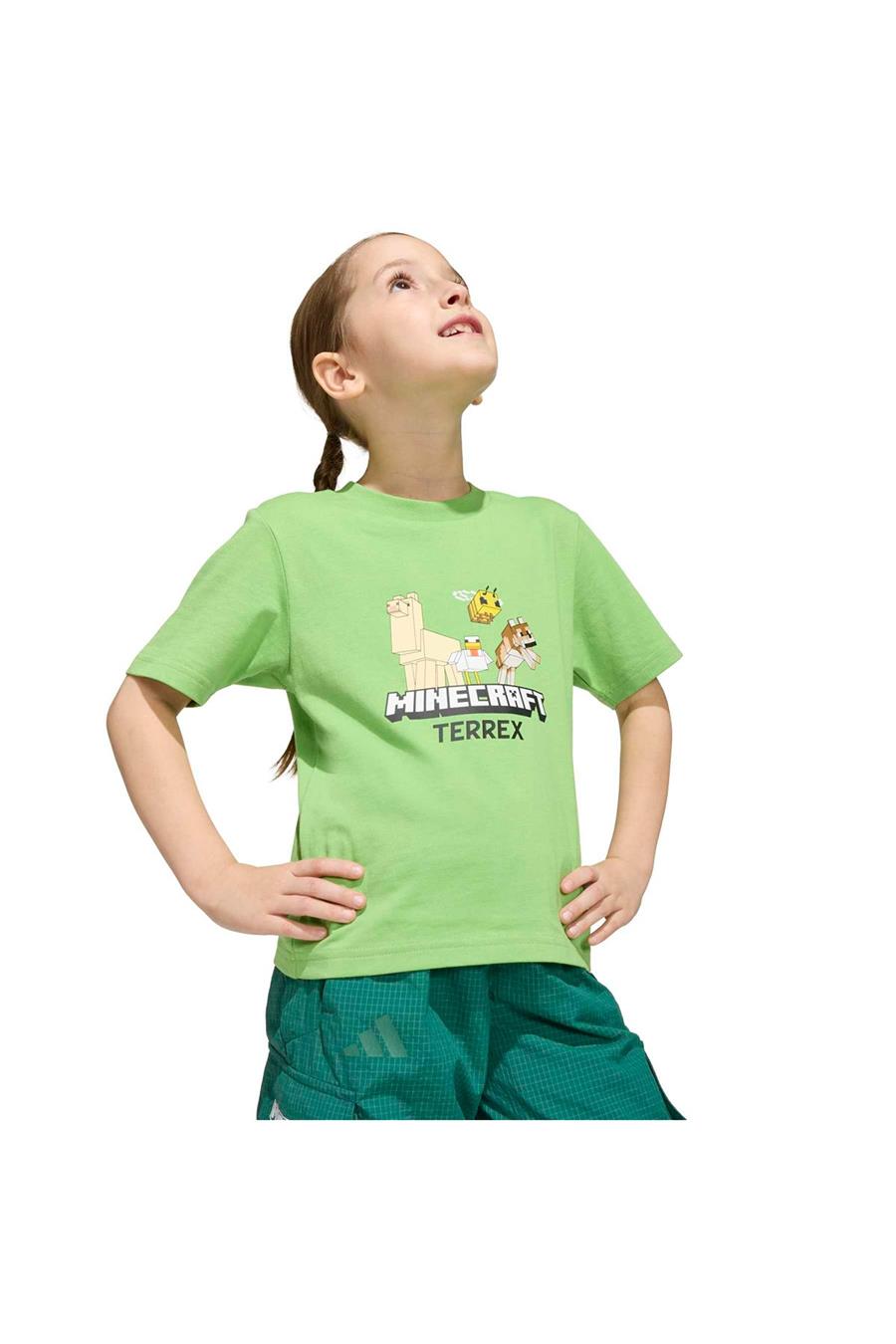 adidas  Çocuk Yeşil  T-shirt K MC MT TEE JZ3587