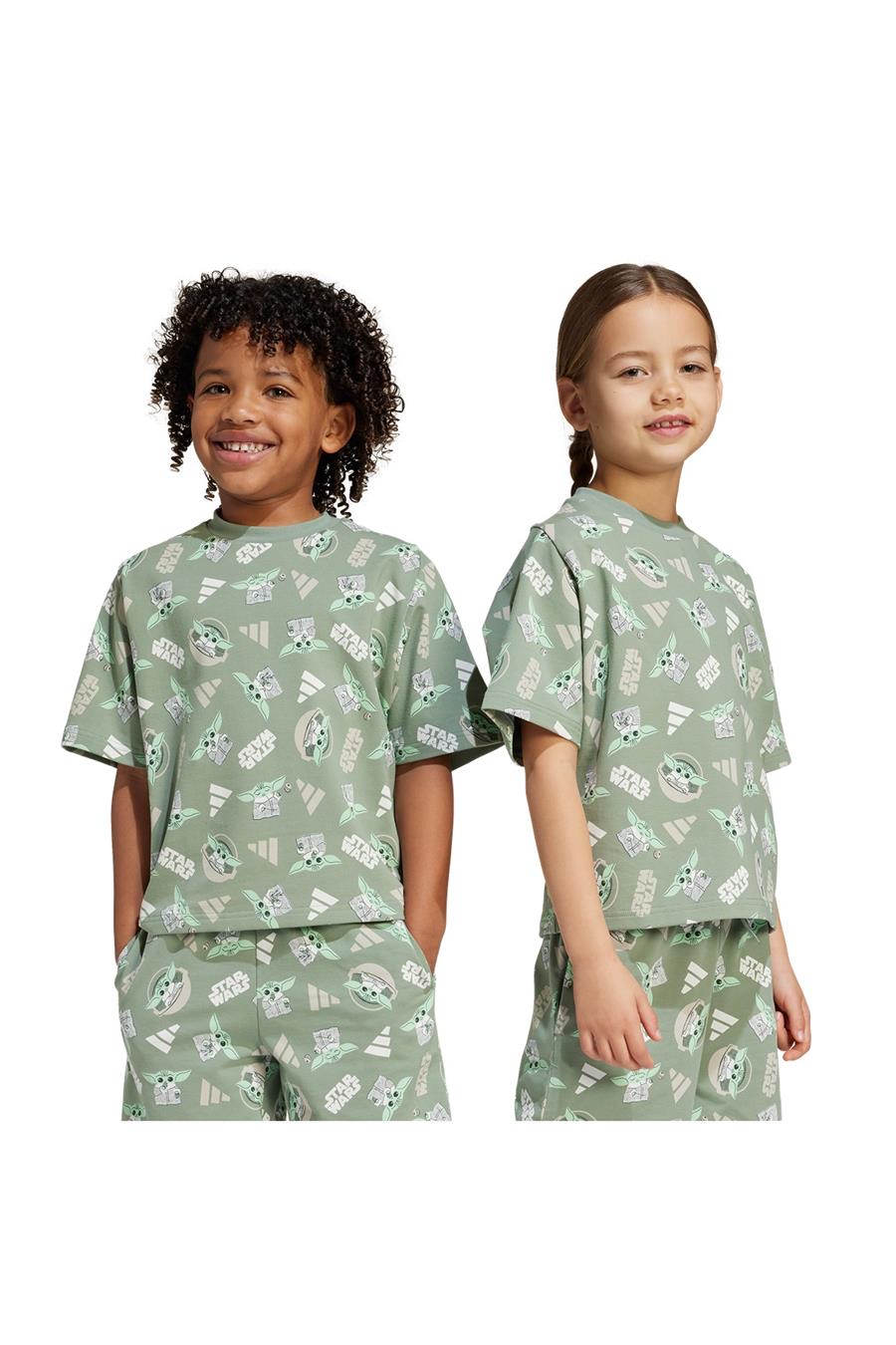 adidas Çocuk  Yeşil  T-Shirt LK SW MNDO T JF3650