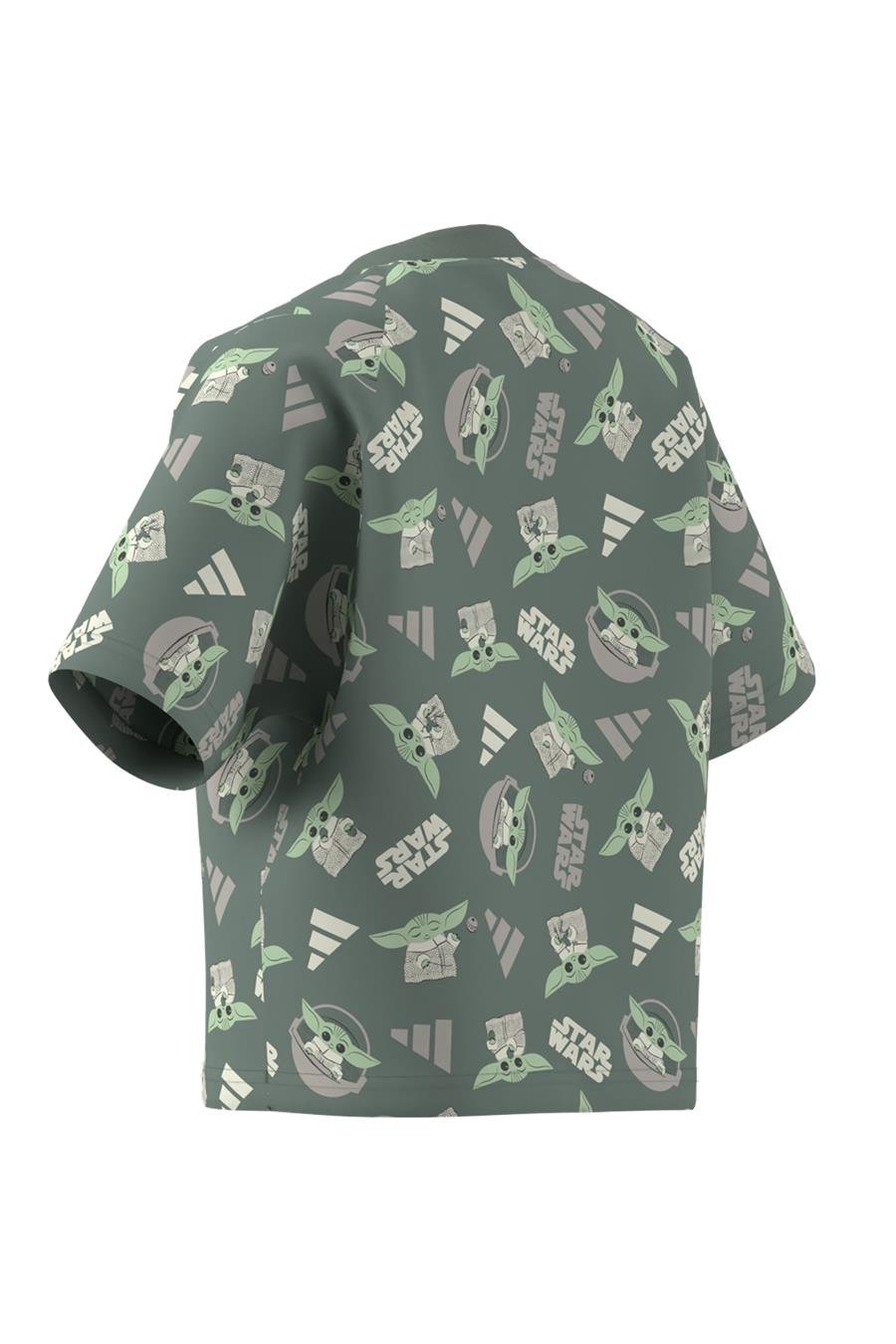 adidas Çocuk  Yeşil  T-Shirt LK SW MNDO T JF3650