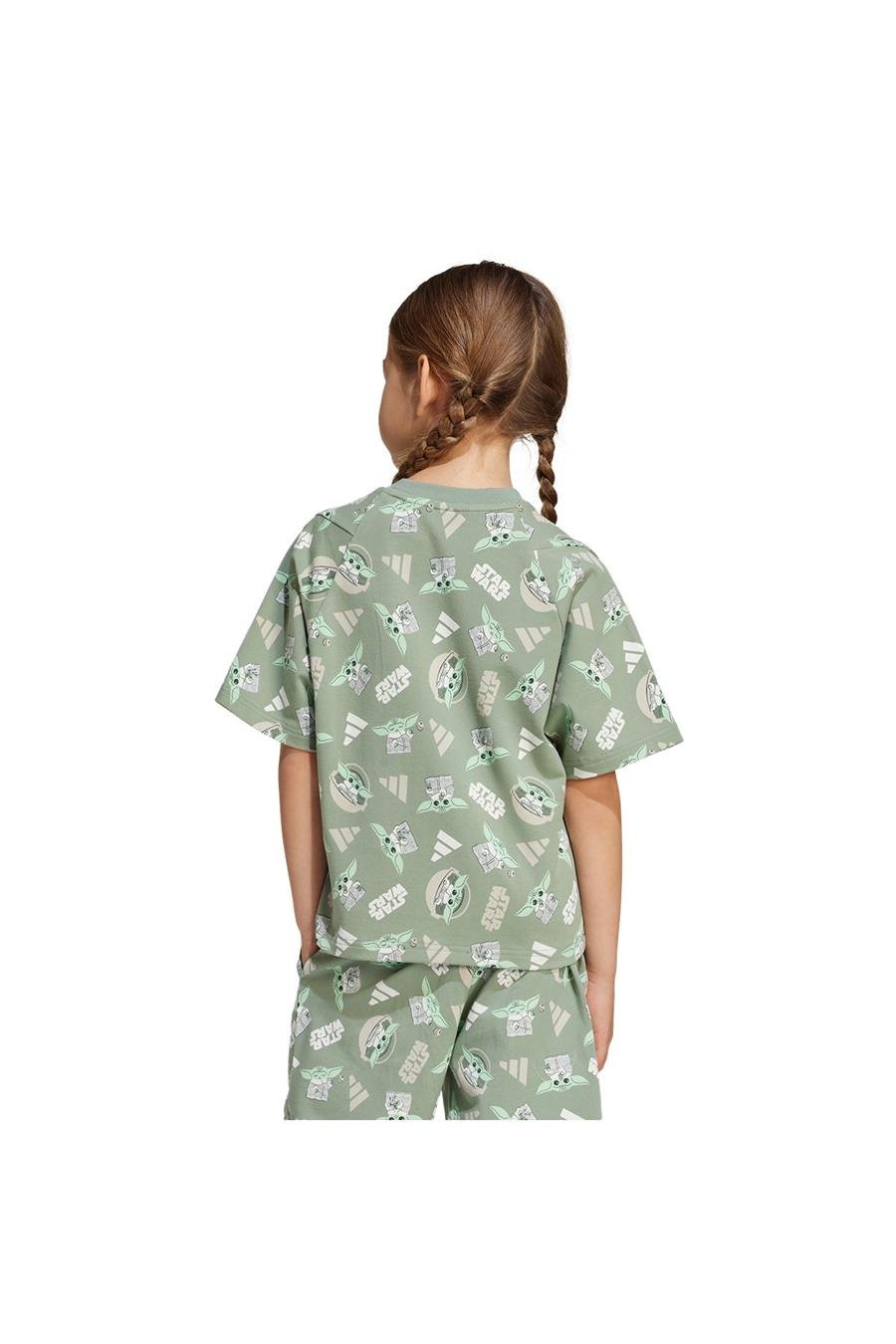 adidas Çocuk  Yeşil  T-Shirt LK SW MNDO T JF3650