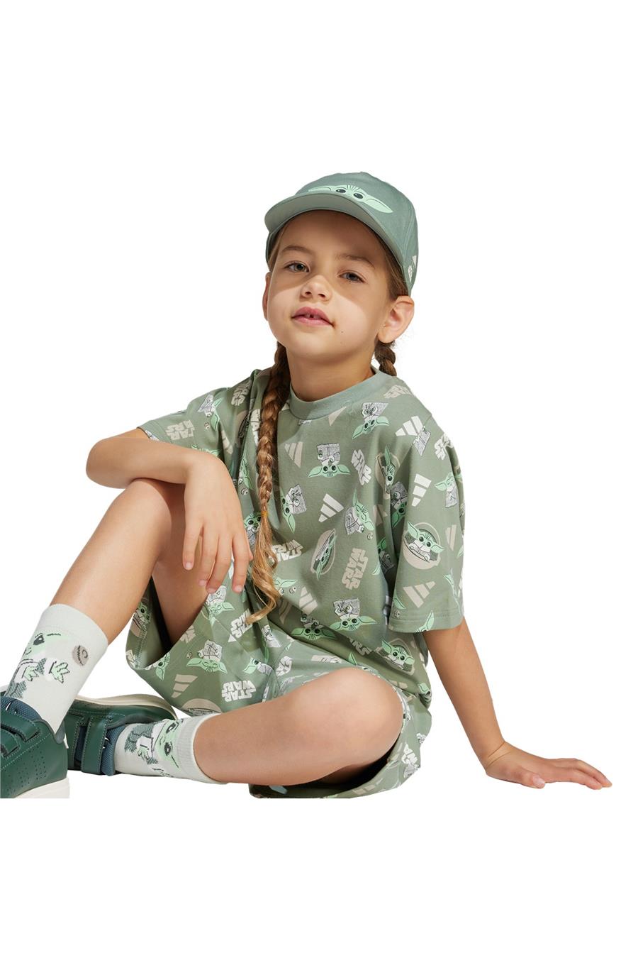 adidas Çocuk  Yeşil  T-Shirt LK SW MNDO T JF3650