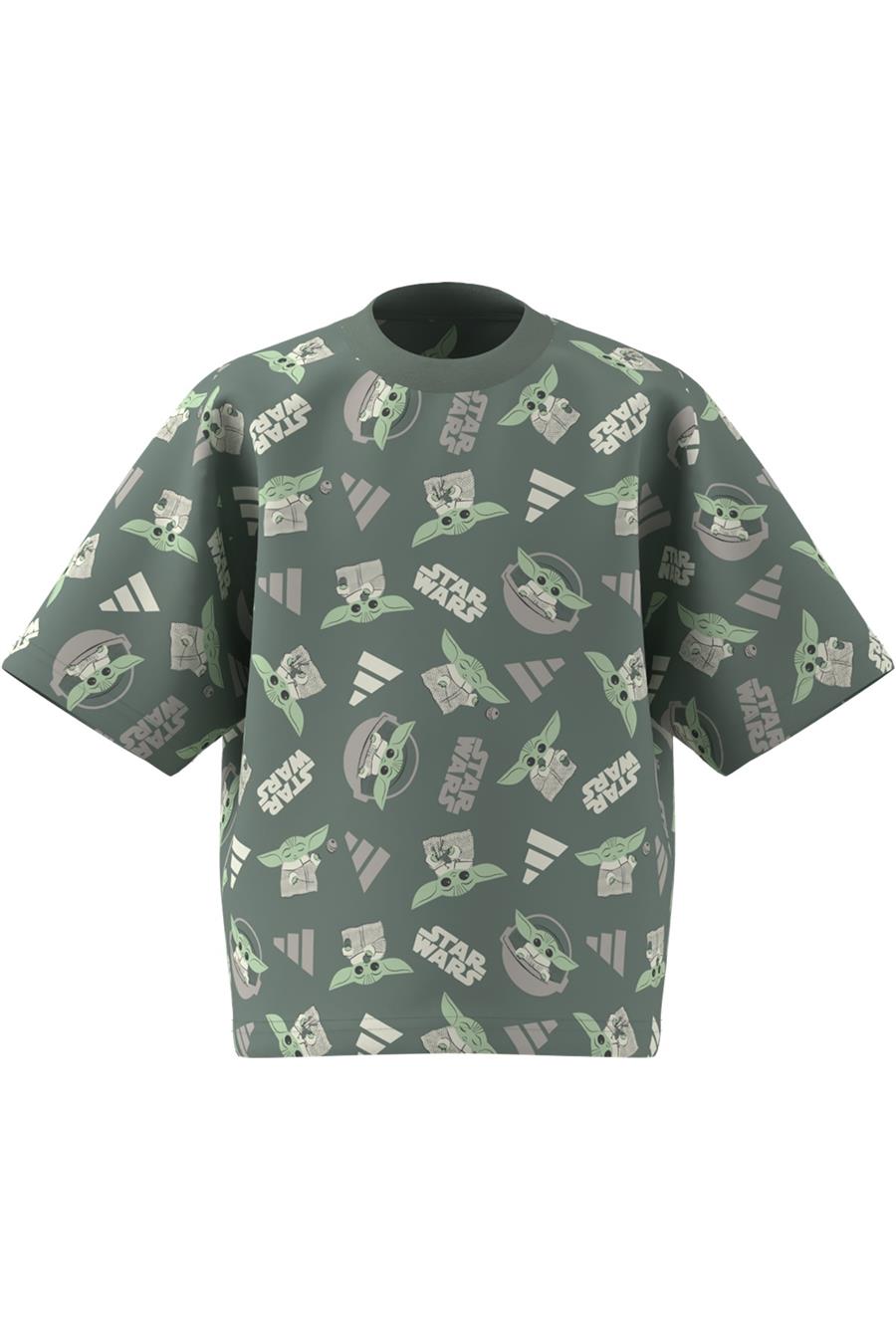 adidas Çocuk  Yeşil  T-Shirt LK SW MNDO T JF3650