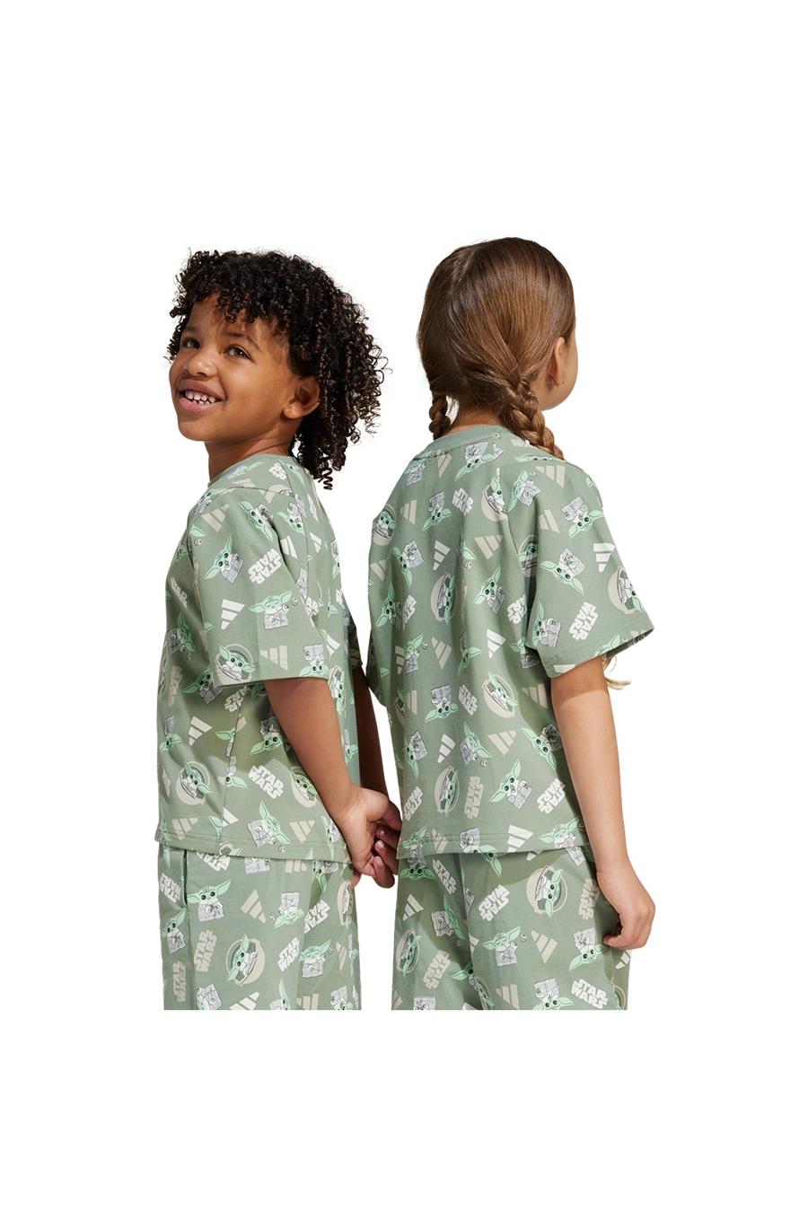 adidas Çocuk  Yeşil  T-Shirt LK SW MNDO T JF3650