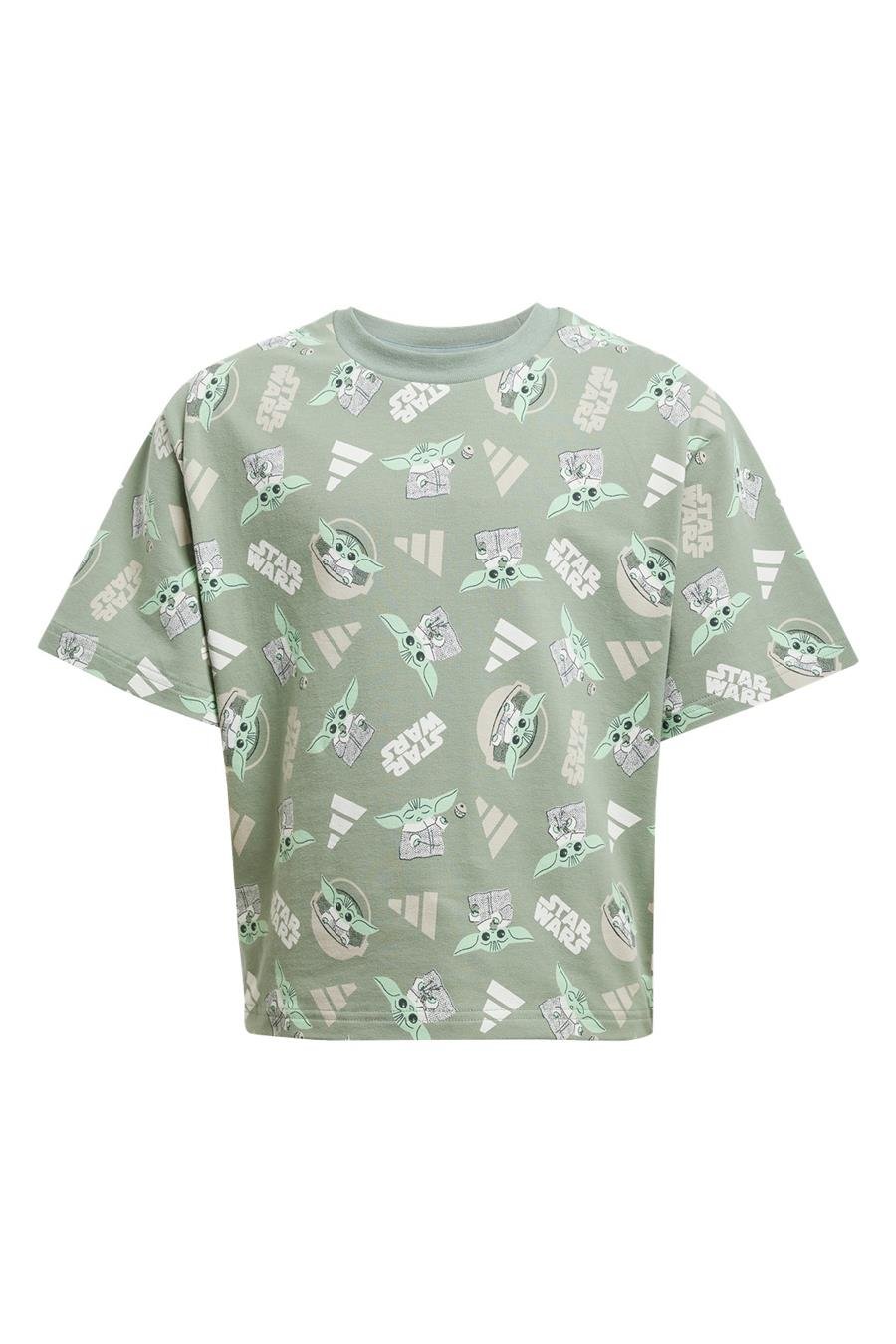 adidas Çocuk  Yeşil  T-Shirt LK SW MNDO T JF3650