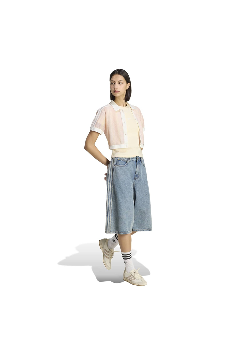adidas Çok Renki  Kadın  Polo T-shirt CROPPED POLO KY8140