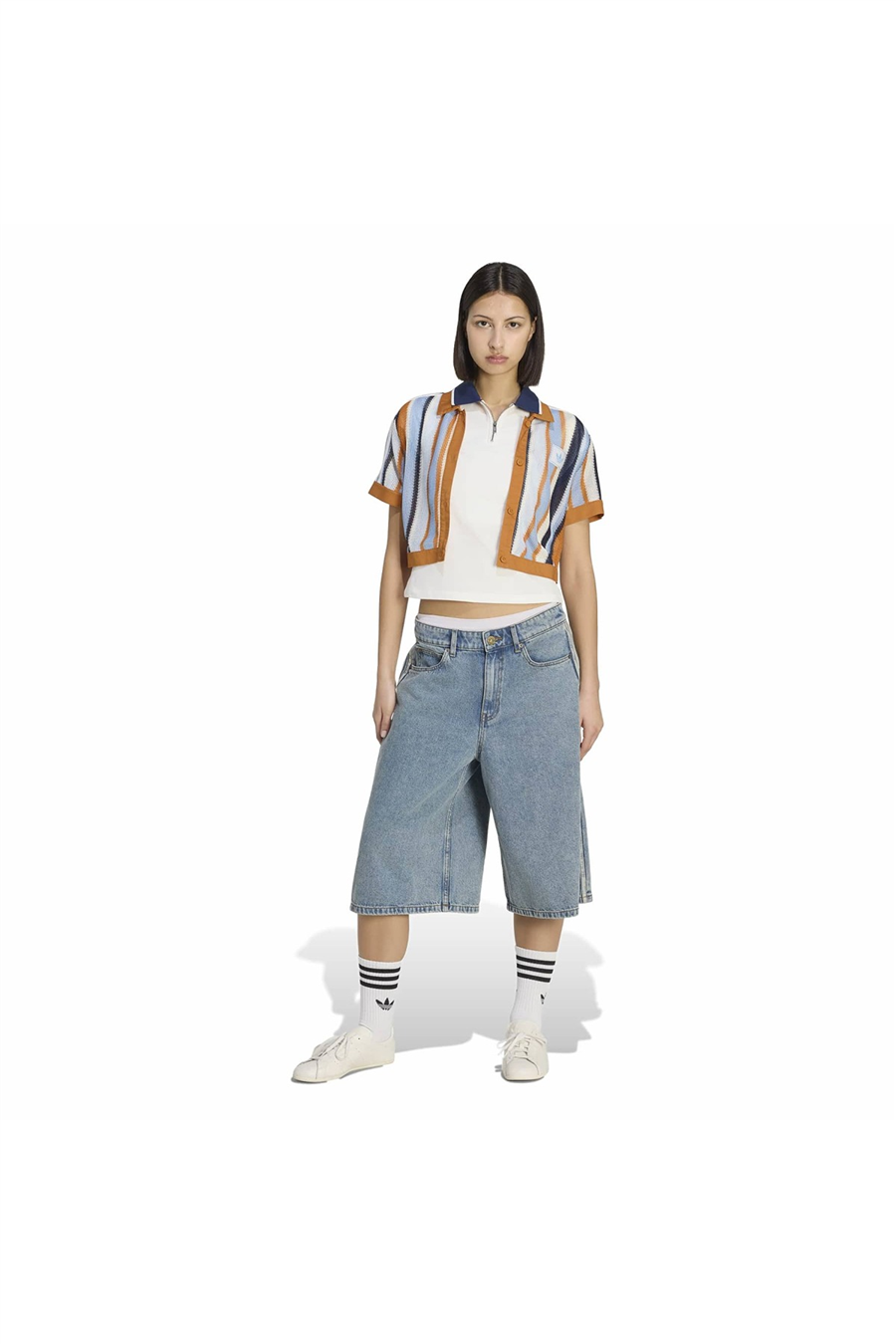 adidas Çok Renki  Kadın  Polo T-shirt CROPPED POLO KY8139