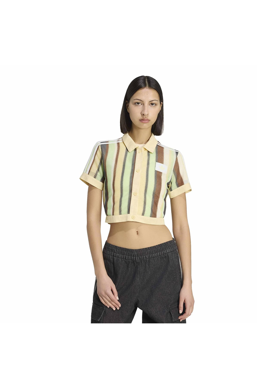 adidas Çok Renki  Kadın  Polo T-shirt CROPPED POLO KY8141