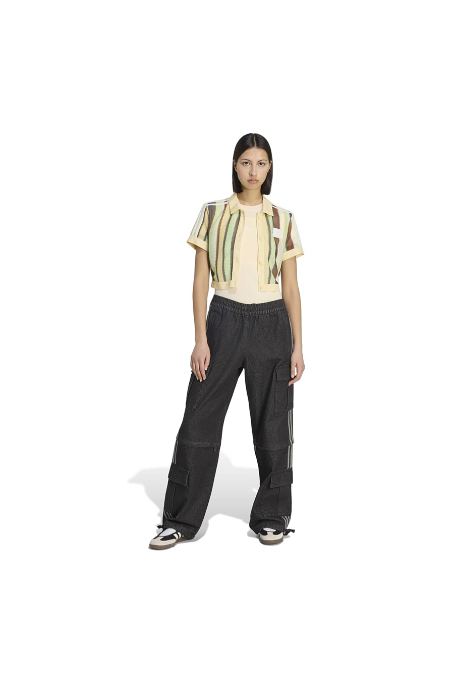 adidas Çok Renki  Kadın  Polo T-shirt CROPPED POLO KY8141