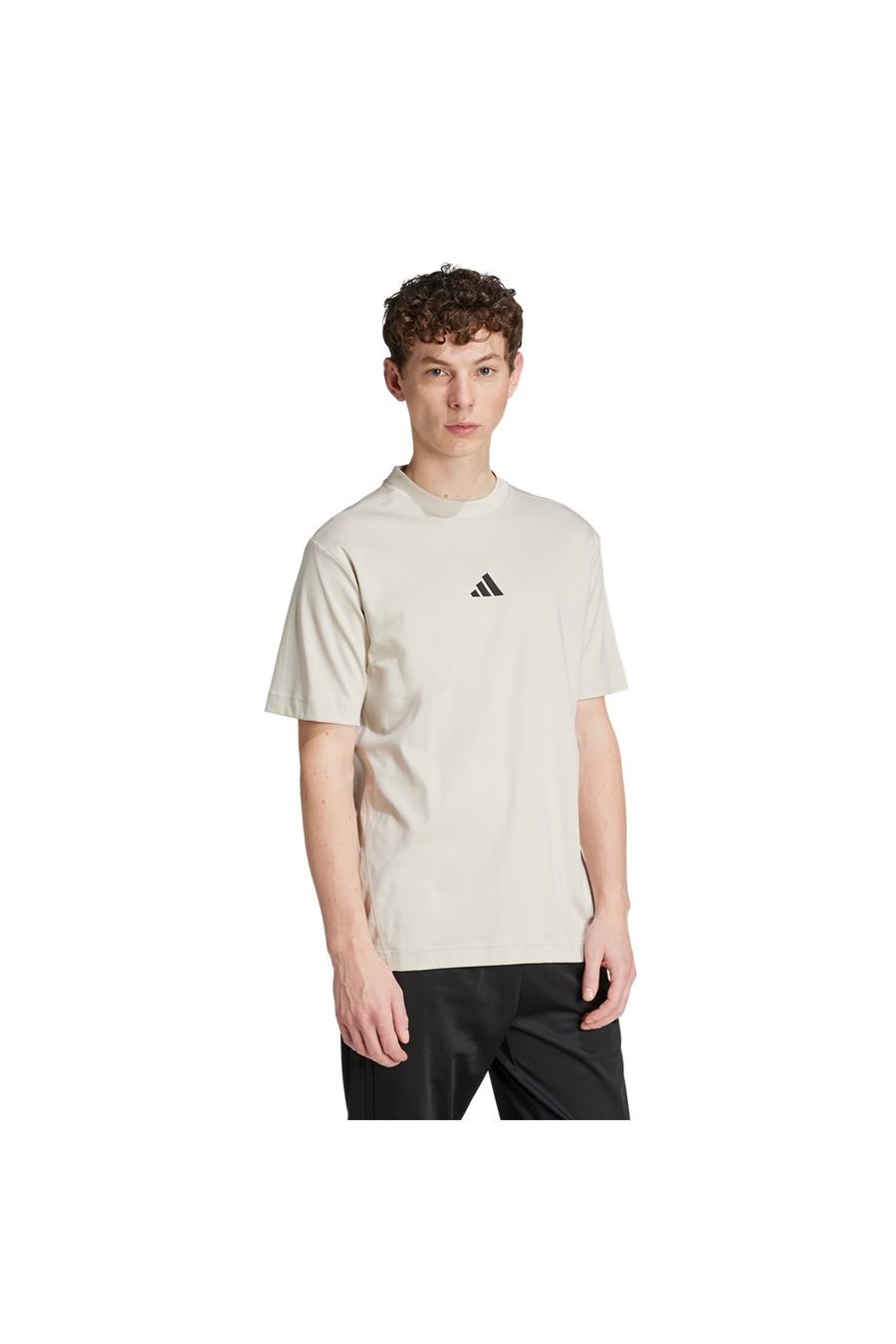 adidas Erkek  Bej  T-shirt M CE TEE UPF JF3259