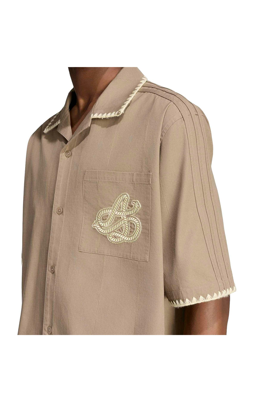adidas Erkek Bej T-shirt RESORT S SHIRT KW8186