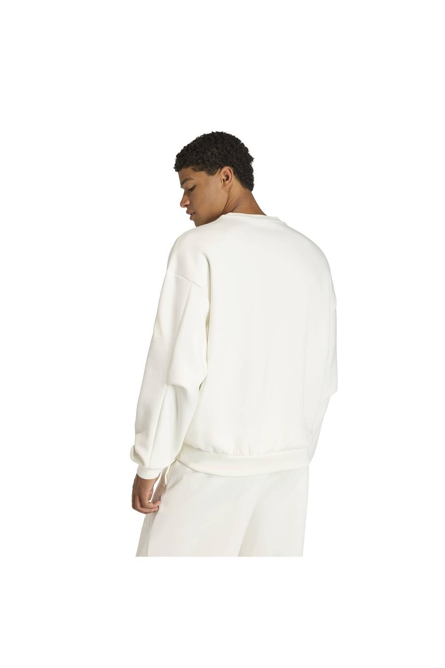 adidas Erkek  Beyaz  Sweatshirt M SL SK CREW KF8585