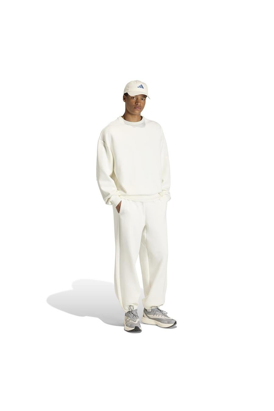 adidas Erkek  Beyaz  Sweatshirt M SL SK CREW KF8585