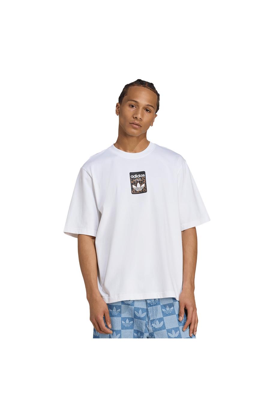 adidas Erkek Beyaz T-shirt GRAPHIC OS SS T JV7570