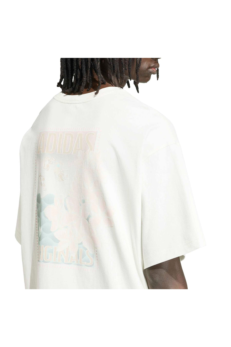 adidas Erkek  Beyaz  T-shirt GRAPHIC TEE KX1264