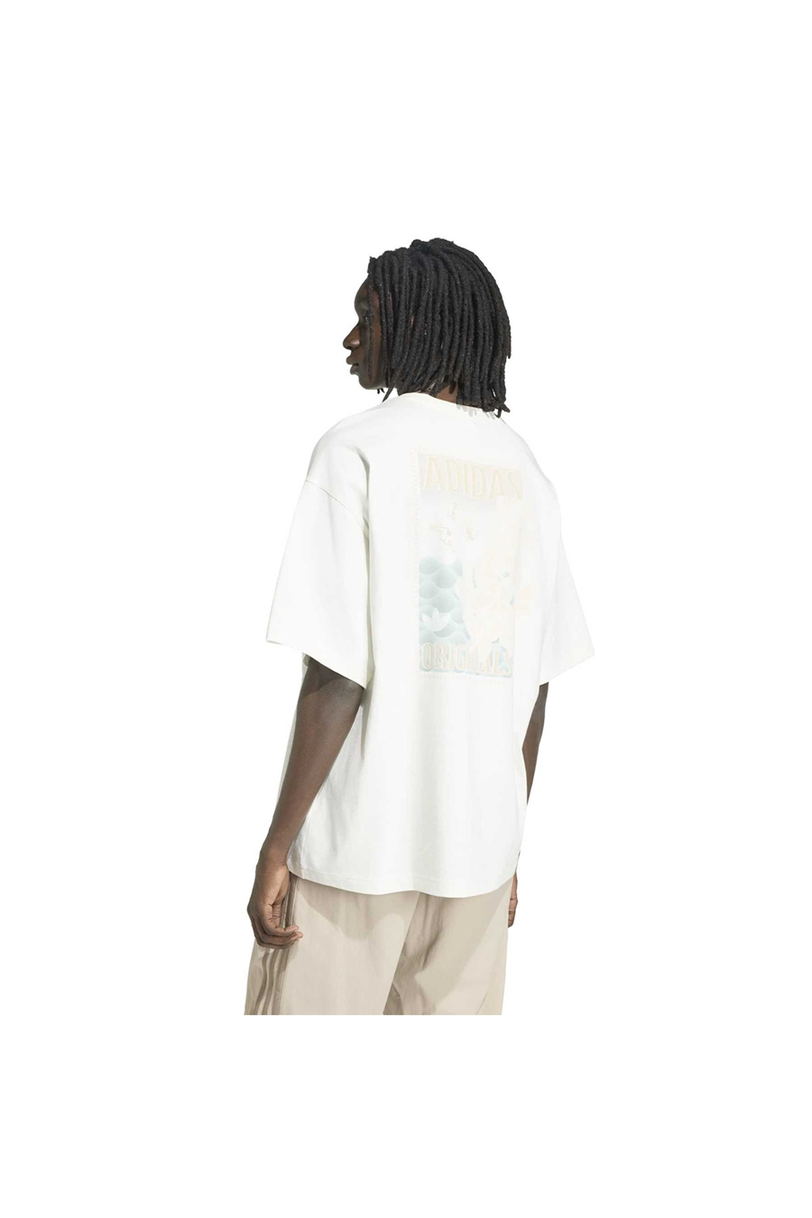 adidas Erkek  Beyaz  T-shirt GRAPHIC TEE KX1264