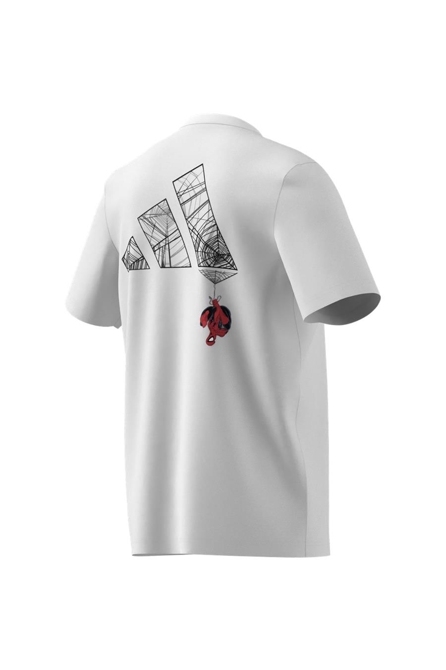 adidas Erkek  Beyaz  T-shirt M SPIDERMAN T-S JL8056