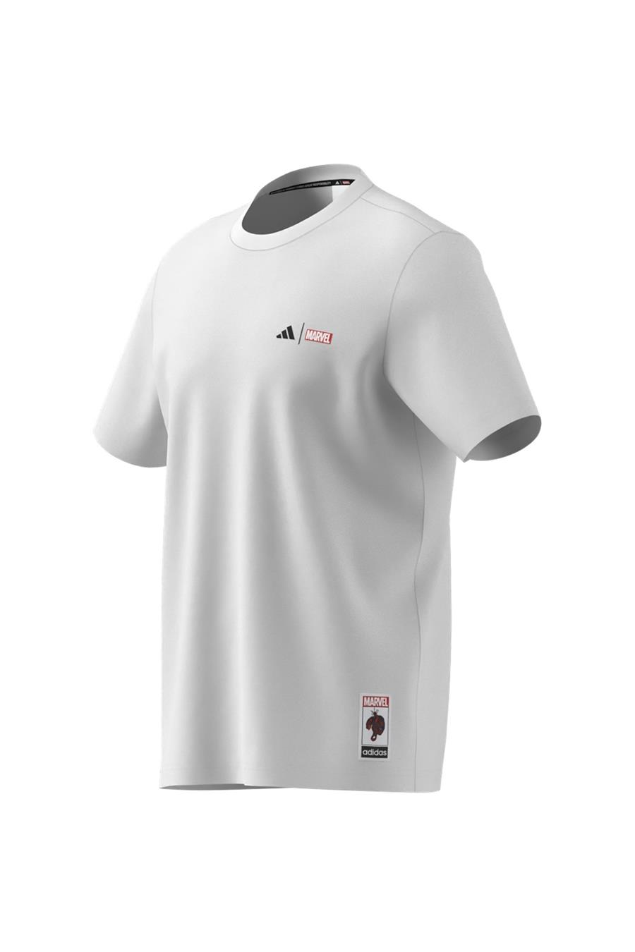 adidas Erkek  Beyaz  T-shirt M SPIDERMAN T-S JL8056
