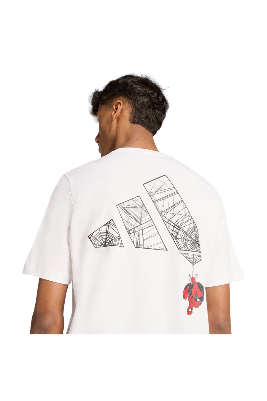 adidas Erkek  Beyaz  T-shirt M SPIDERMAN T-S JL8056