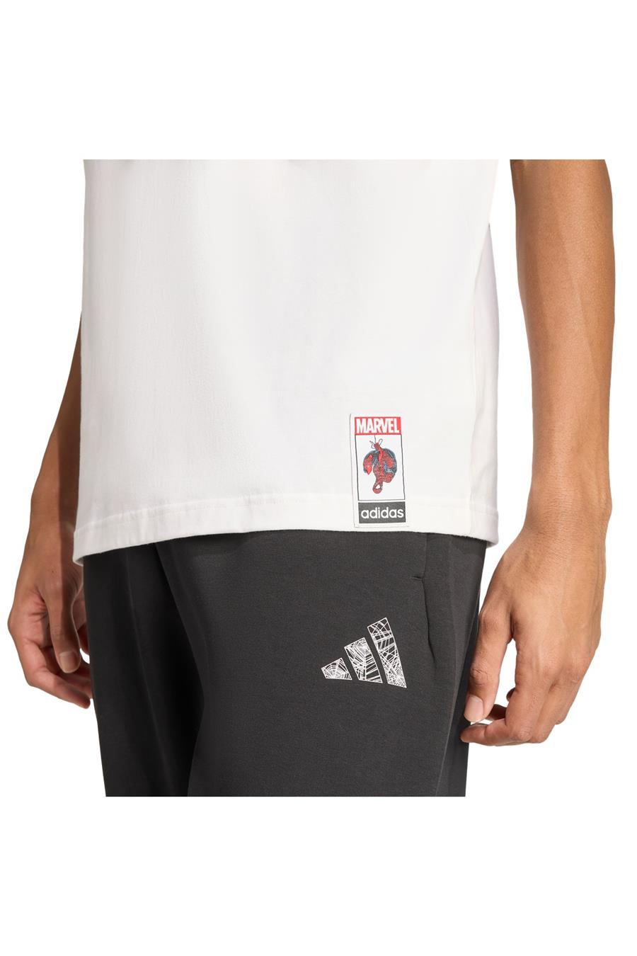 adidas Erkek  Beyaz  T-shirt M SPIDERMAN T-S JL8056