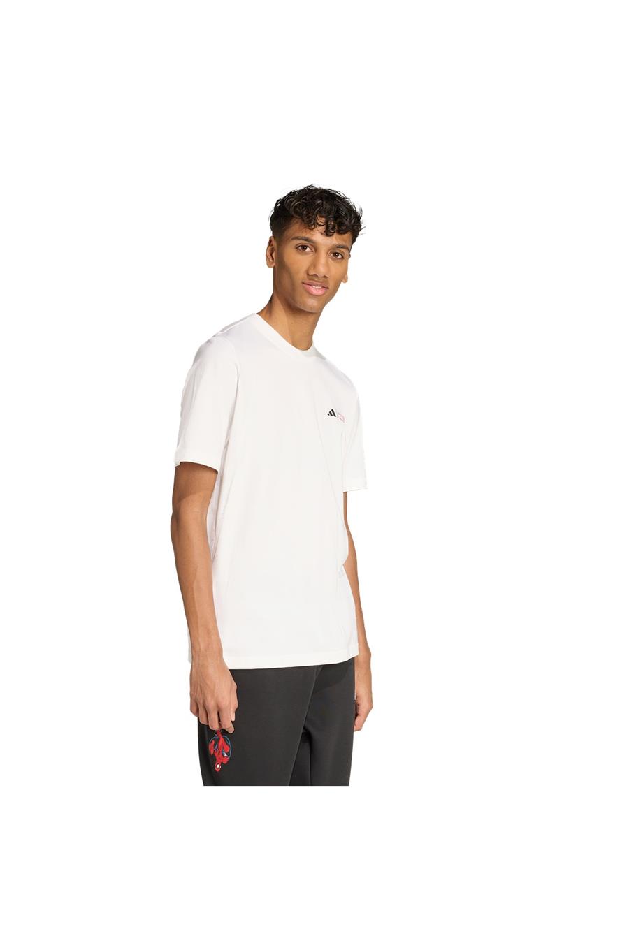 adidas Erkek  Beyaz  T-shirt M SPIDERMAN T-S JL8056