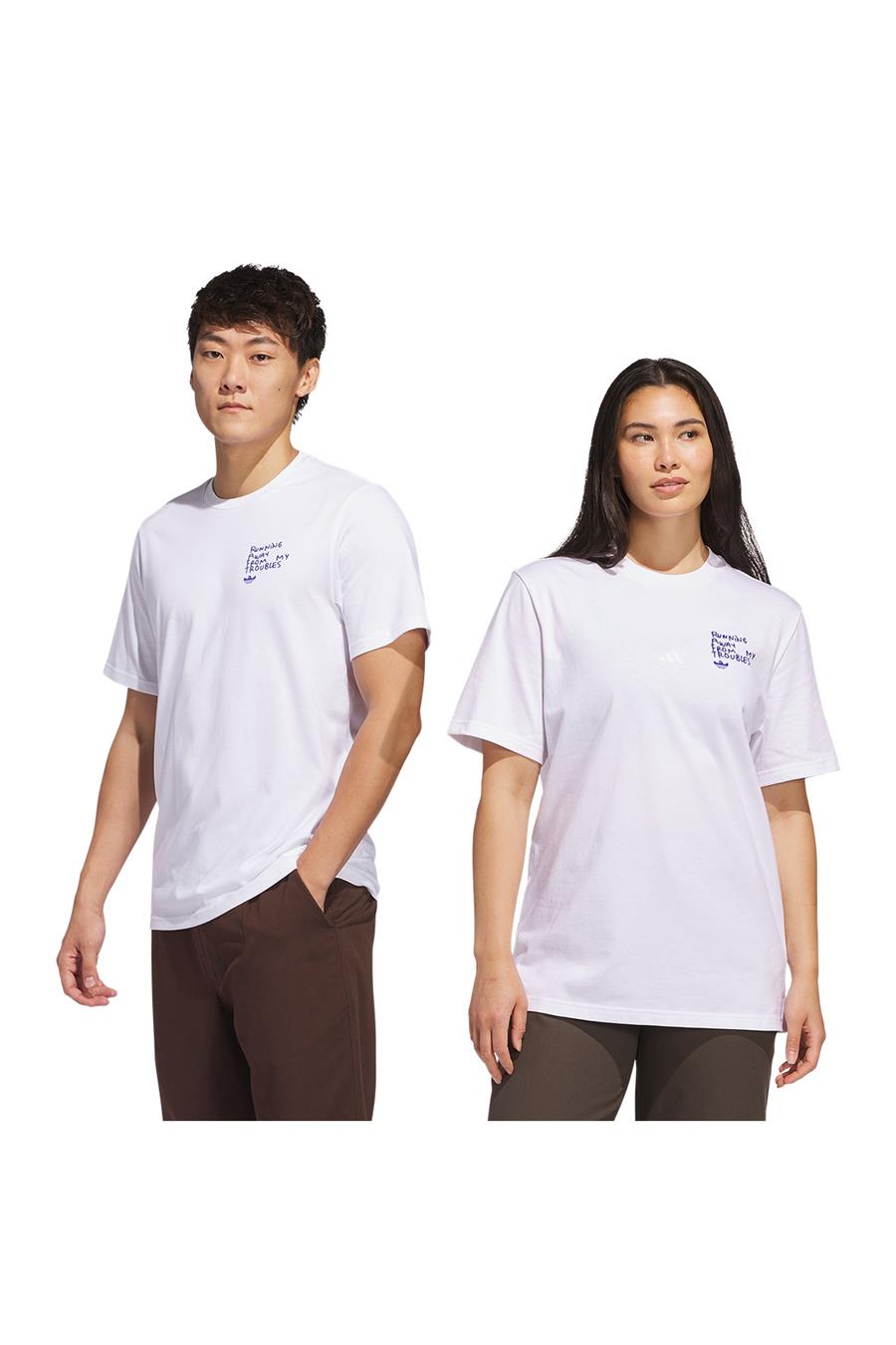 adidas Erkek  Beyaz  T-shirt SHMOO G TEE 2 JC7655