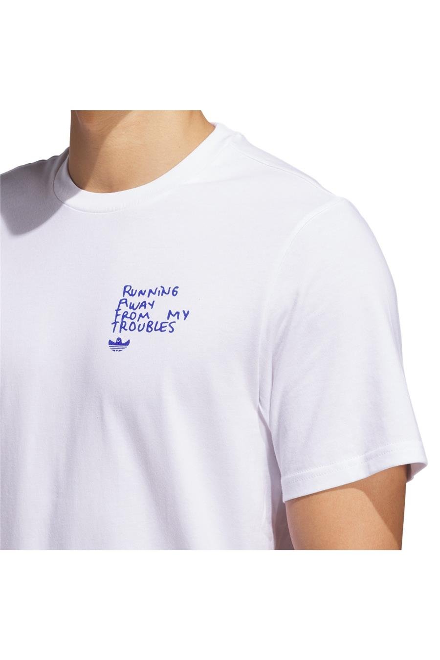 adidas Erkek  Beyaz  T-shirt SHMOO G TEE 2 JC7655