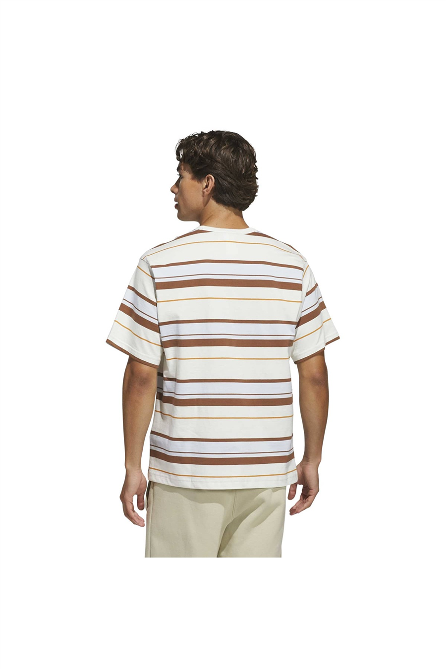 adidas Erkek  Beyaz  T-shirt STRIPE TEE KX1267