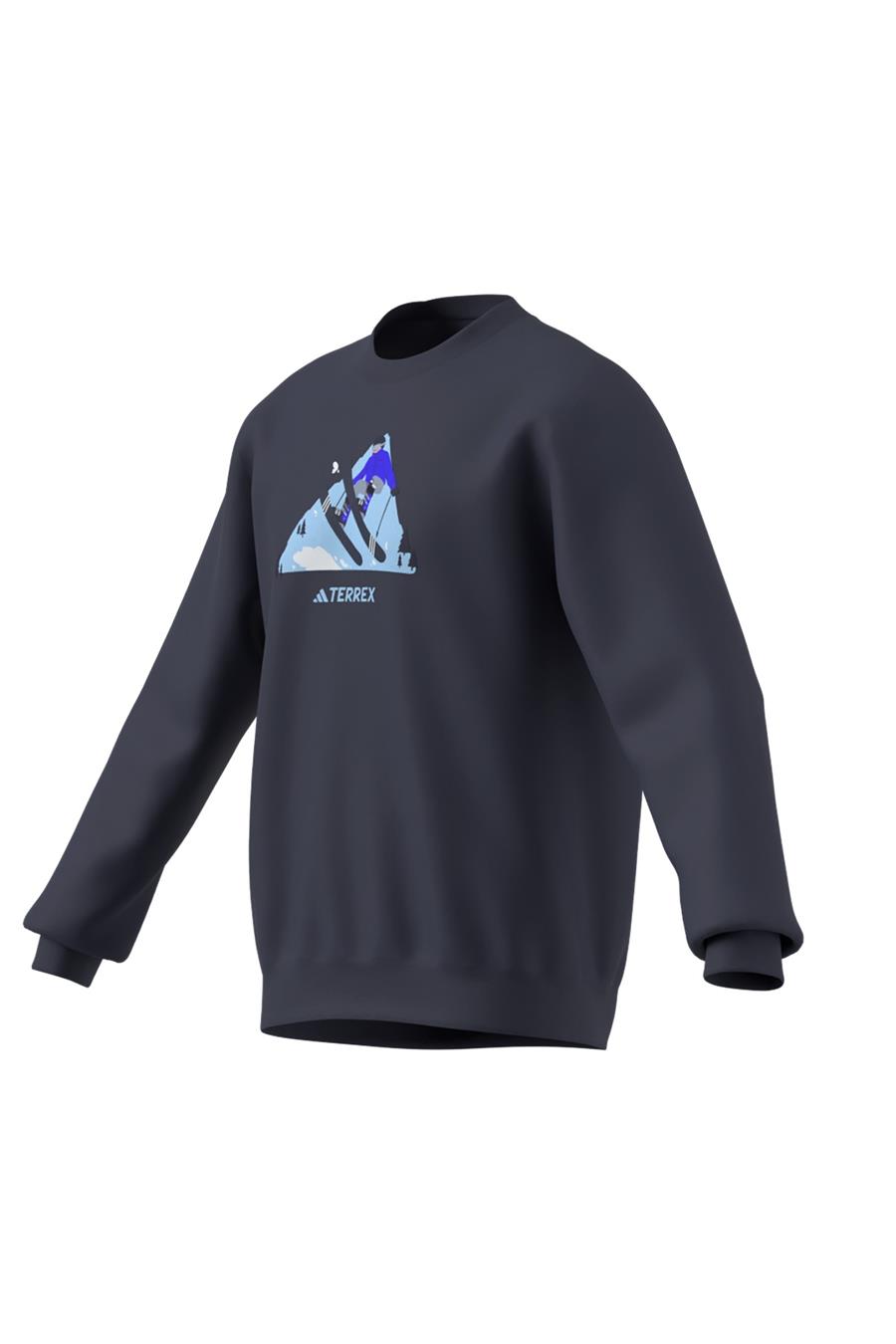 adidas Erkek  Mavi  Sweatshirt SNOW CREW KE2318