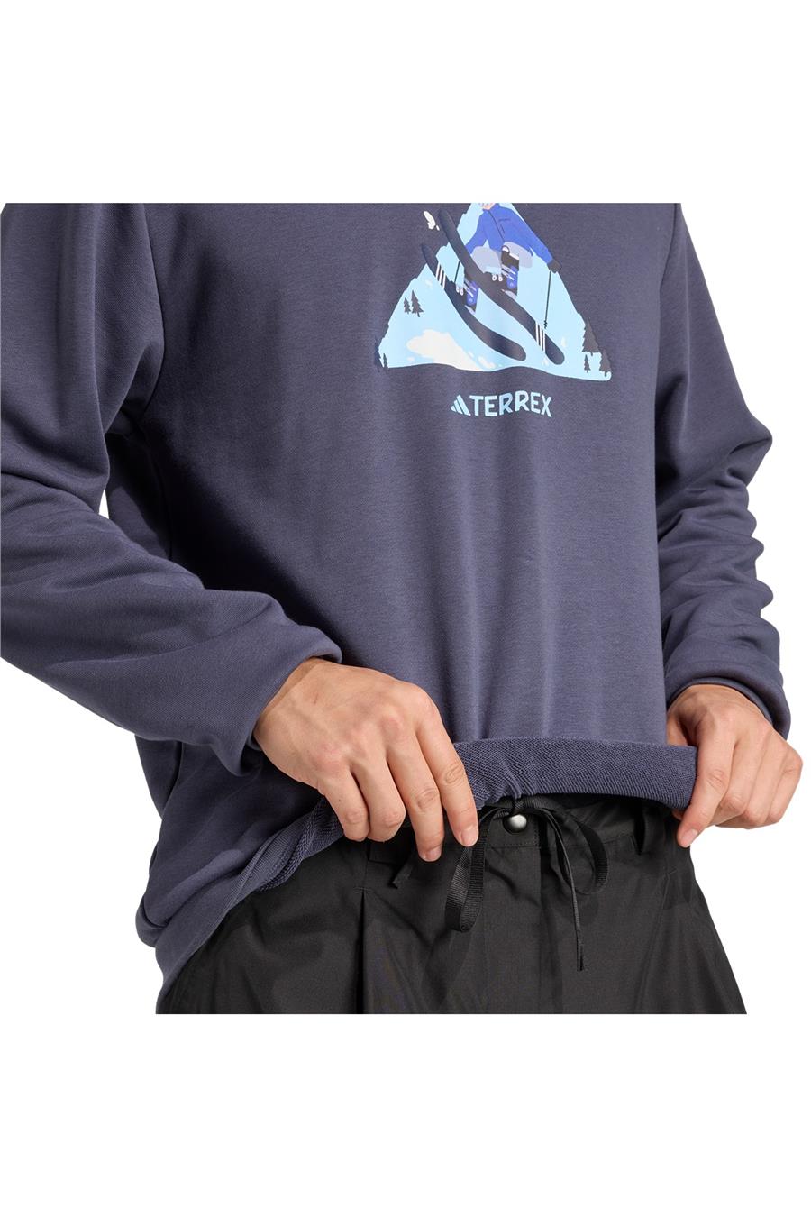 adidas Erkek  Mavi  Sweatshirt SNOW CREW KE2318